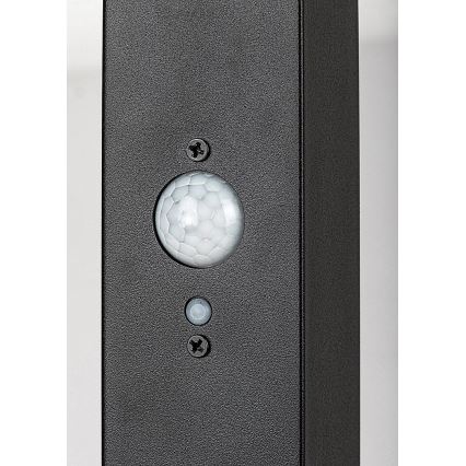 Rabalux - LED aurinkokennovalo anturilla LED/4W/3,7V IP44 musta 2200 mAh