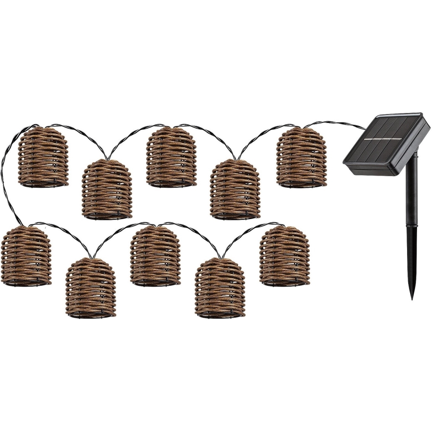Rabalux - LED aurinkoketju 10xLED/0,6W/1,2V 5 m IP44 600 mAh