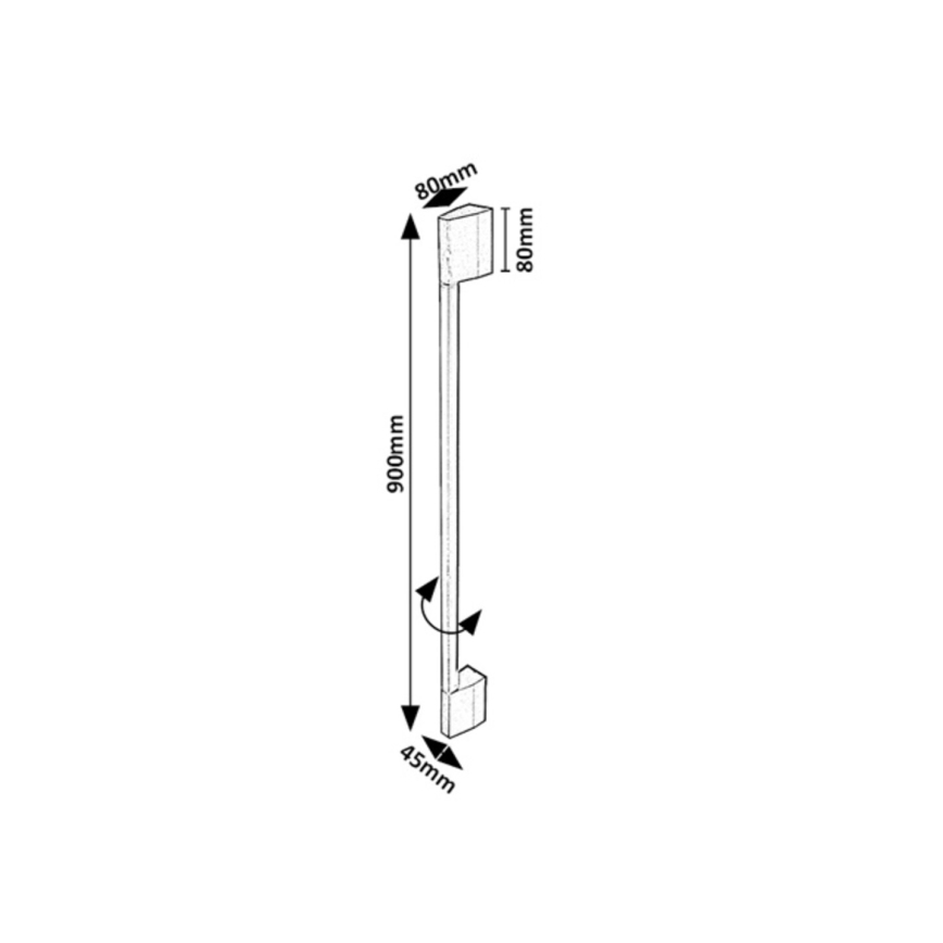 Rabalux - LED-ulkoseinävalaisin LED/8W/230V IP54 90 cm musta