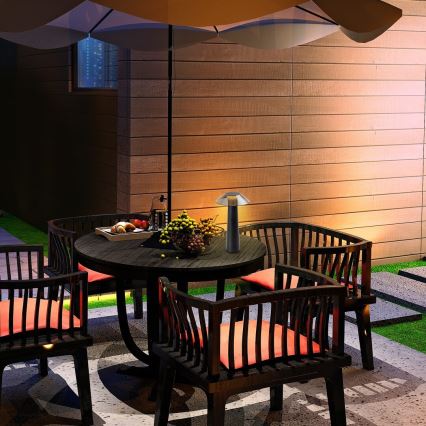 Rabalux - LED Himmennettävä ladattava kosketuspöytävalaisin LED/5W/5V IP44 musta