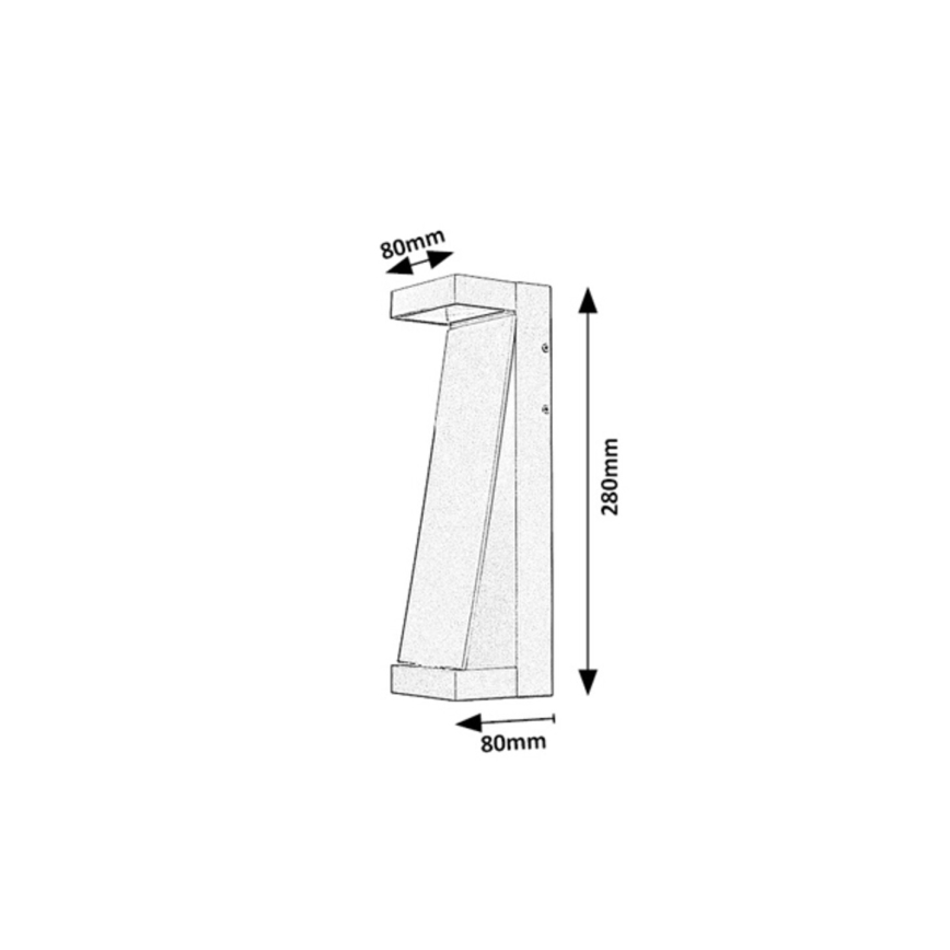 Rabalux - LED ulkoseinävalaisin LED/13W/230V IP65 antrasiitti