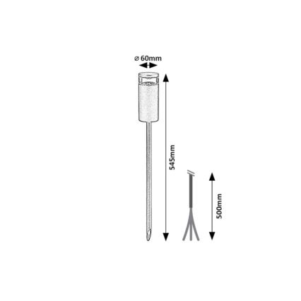 Rabalux - Ulkovalaisin 1xGU10/10W/230V IP54 54,5 cm antrasiitti