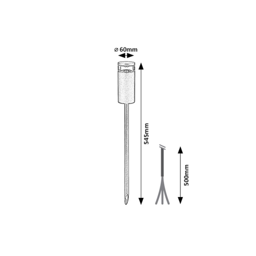 Rabalux - Ulkovalaisin 1xGU10/10W/230V IP54 54,5 cm antrasiitti