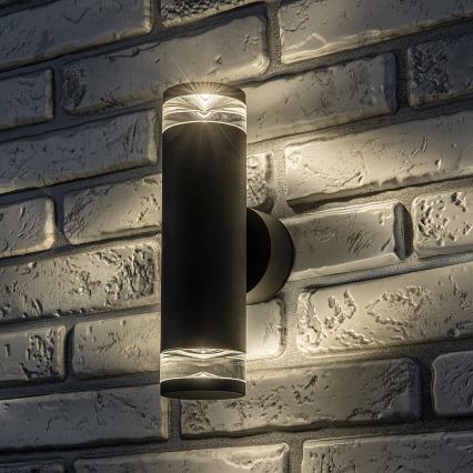 Rabalux - Ulkoseinävalaisin 2xGU10/10W/230V IP54 antrasiitti