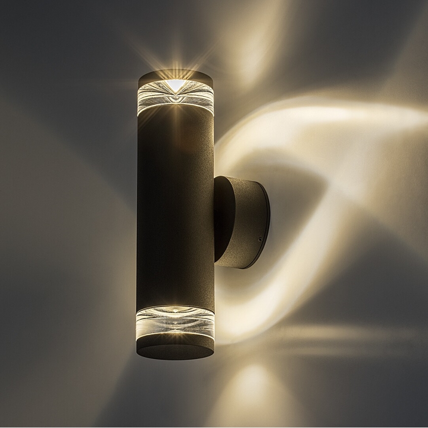 Rabalux - Ulkoseinävalaisin 2xGU10/10W/230V IP54 antrasiitti