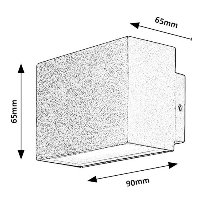 Rabalux - LED-ulkoseinävalaisin LED/7W/230V IP54 musta