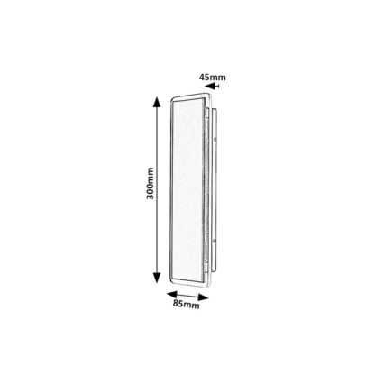 Rabalux - ulkokäyttöinen LED-seinävalaisin, 18 W, 230 V, IP54, musta