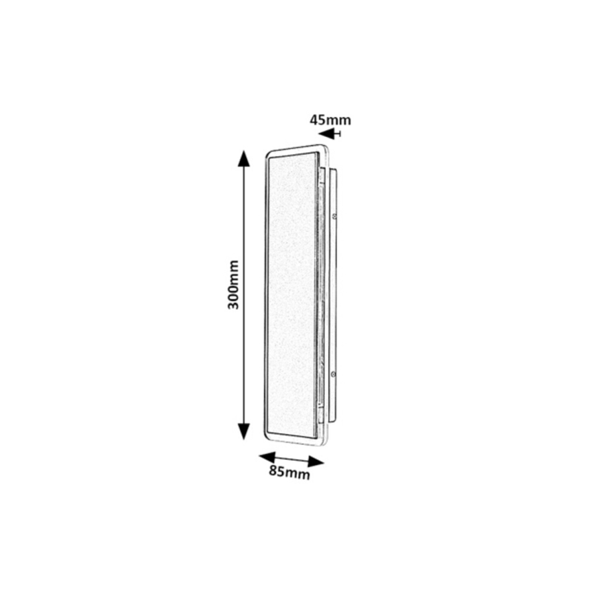 Rabalux - ulkokäyttöinen LED-seinävalaisin, 18 W, 230 V, IP54, musta