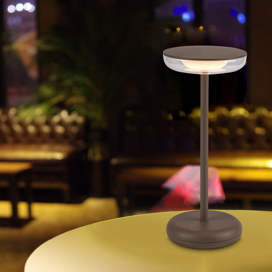 Rabalux - LED Himmennettävä rechargeable ulko lamppu LED/6W/5V IP44 1800 mAh ruskea