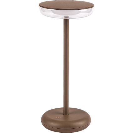Rabalux - LED Himmennettävä rechargeable ulko lamppu LED/6W/5V IP44 1800 mAh ruskea