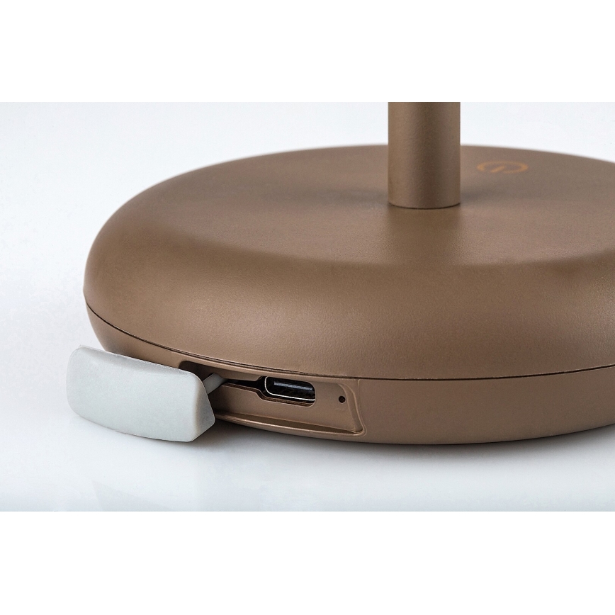 Rabalux - LED Himmennettävä rechargeable ulko lamppu LED/6W/5V IP44 1800 mAh ruskea