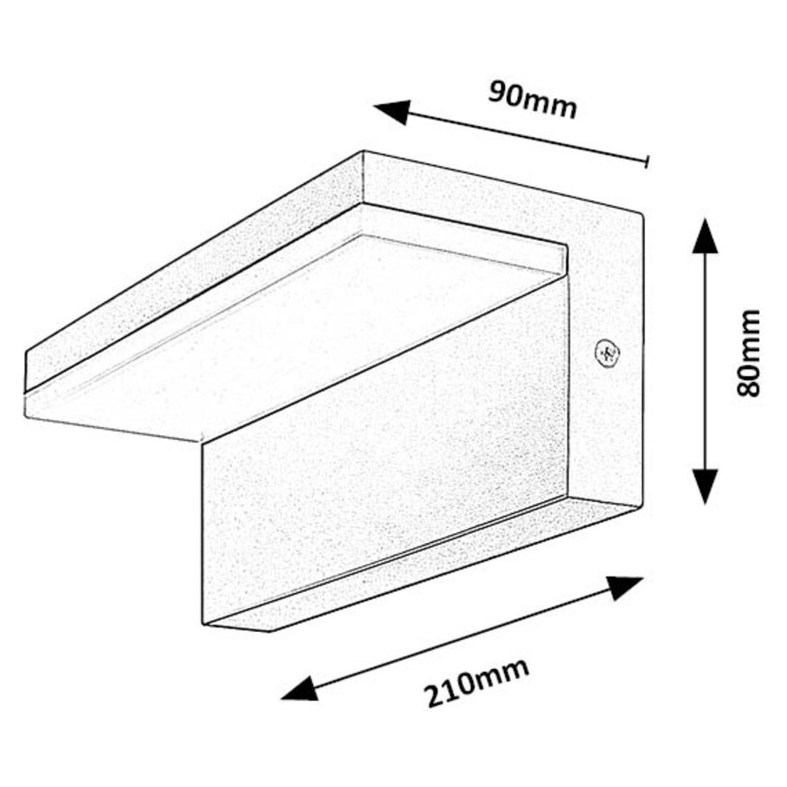Rabalux - LED-ulkoseinävalaisin LED/10W/230V IP54 musta