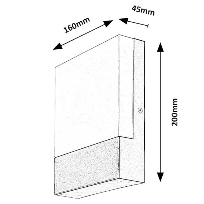 Rabalux - LED-ulkoseinävalaisin LED/10W/230V IP44 musta