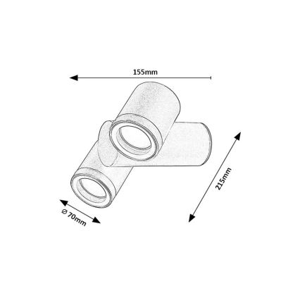 Rabalux - Ulkoseinävalaisin 2xGU10/35W/230V IP44