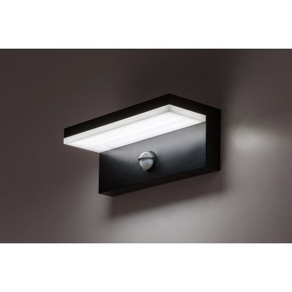 Rabalux - LED Ulkovalo anturilla LED/9W/230V 2700/4000/6500K IP54 musta