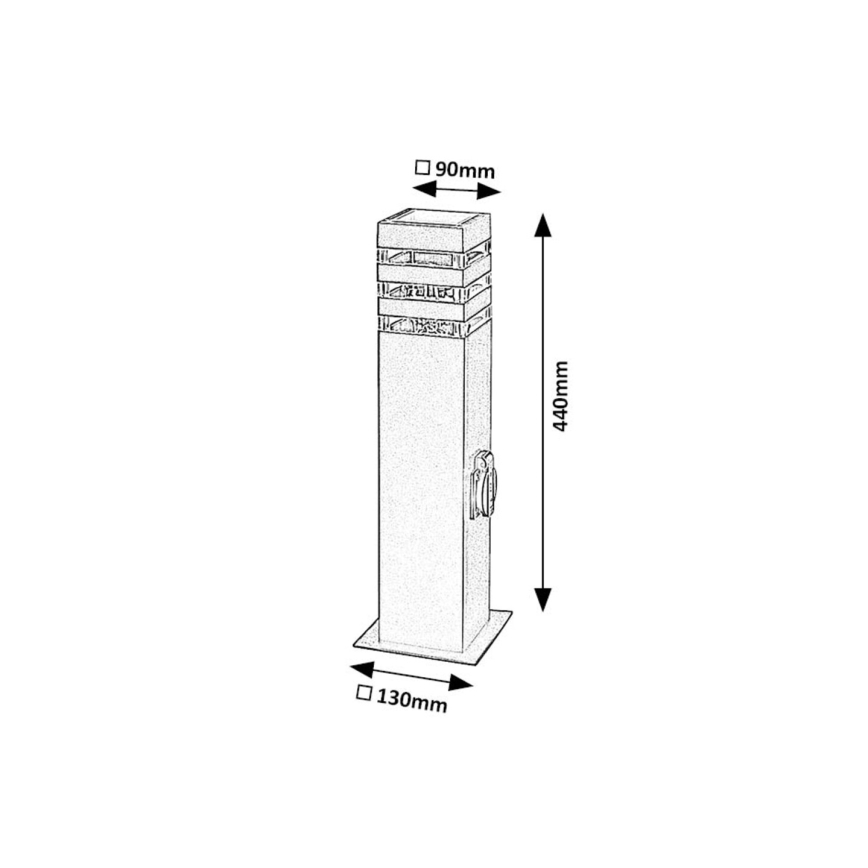 Rabalux - Ulkovalaisin pistorasialla 1xE27/12W/230V IP44