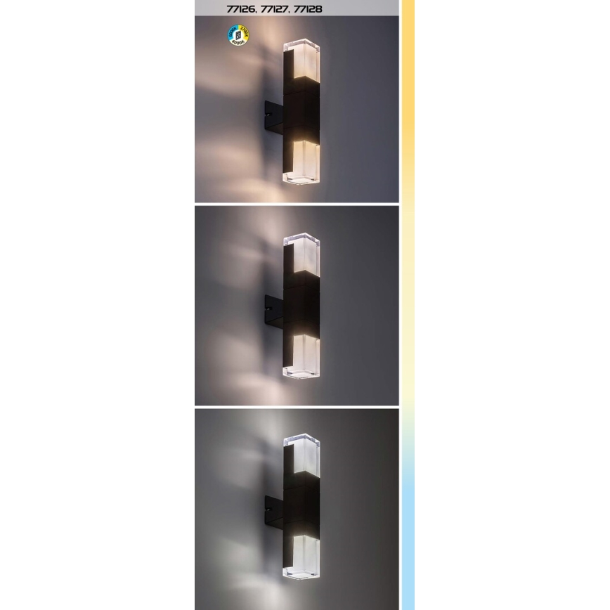 Rabalux - LED Ulkovalaisin Seinävalaisin LED/12W/230V 2700/4000/6000K IP54