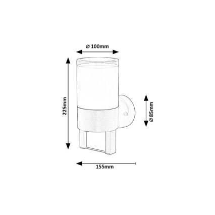 Rabalux - LED-ulkoseinävalaisin LED/12W/230V IP44