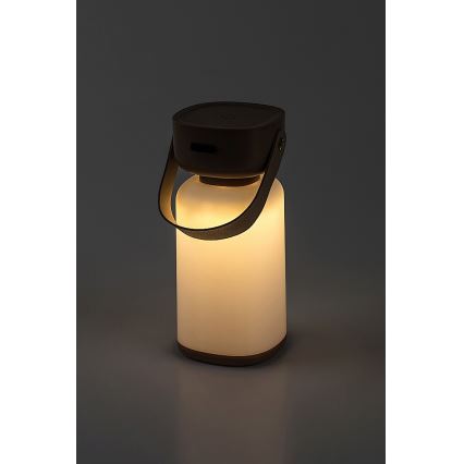 Rabalux - LED Himmennettävä ladattava ulkopöytävalaisin LED/3W/5V IP44 ruskea