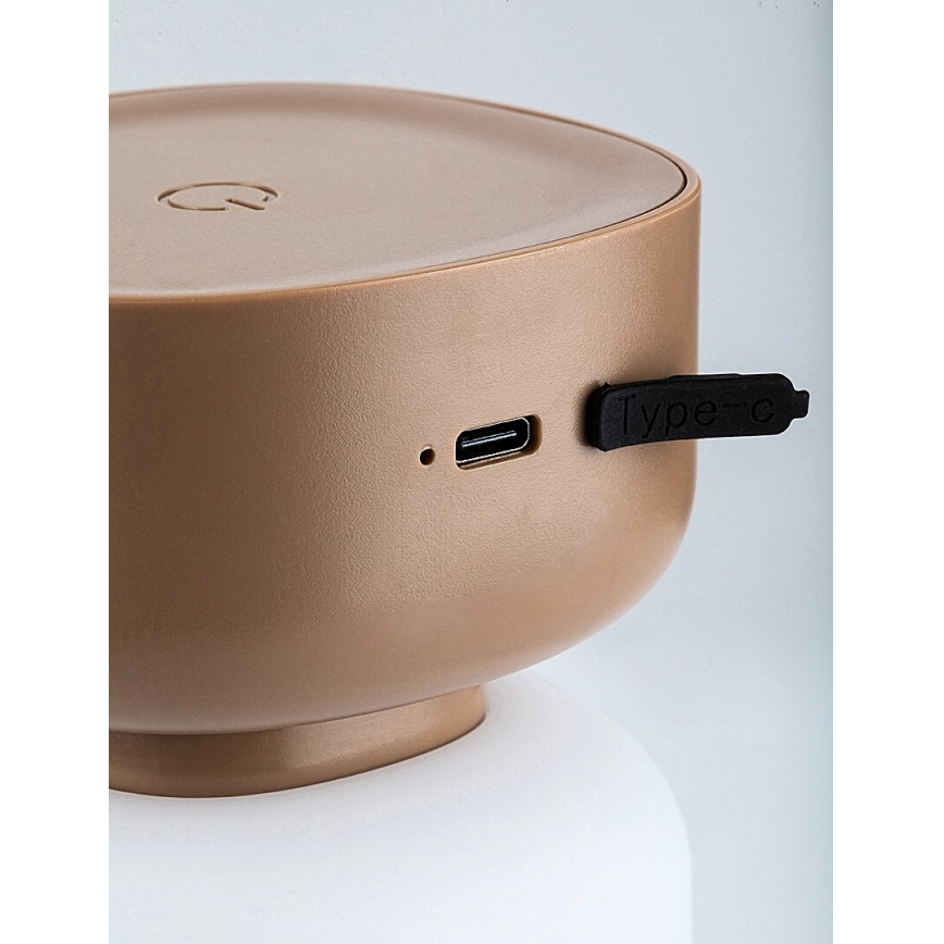 Rabalux - LED Himmennettävä ladattava ulkopöytävalaisin LED/3W/5V IP44 ruskea