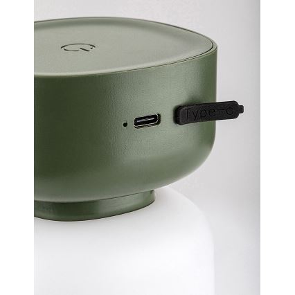 Rabalux - LED Himmennettävä ladattava ulkopöytävalaisin LED/3W/5V IP44 vihreä