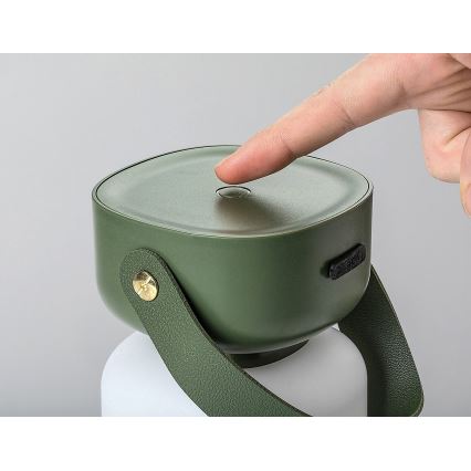 Rabalux - LED Himmennettävä ladattava ulkopöytävalaisin LED/3W/5V IP44 vihreä