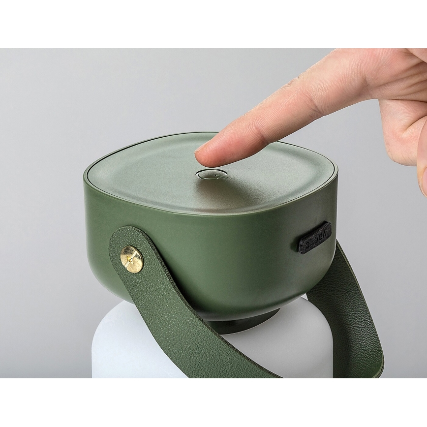 Rabalux - LED Himmennettävä ladattava ulkopöytävalaisin LED/3W/5V IP44 vihreä