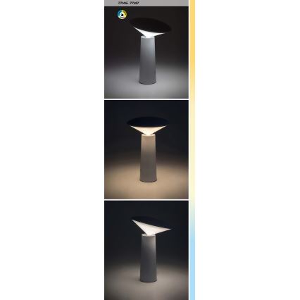 Rabalux - LED Himmennettävä ladattava kosketuspöytävalaisin POLPERRO LED/3W/3,7V 1200mAh valkoinen