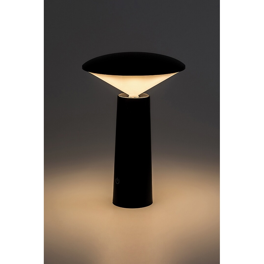 Rabalux - LED Himmennettävä ladattava kosketuspöytävalaisin POLPERRO LED/3W/3,7V 1200mAh musta