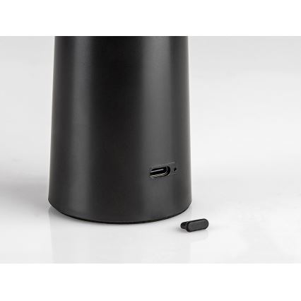 Rabalux - LED Himmennettävä ladattava kosketuspöytävalaisin POLPERRO LED/3W/3,7V 1200mAh musta