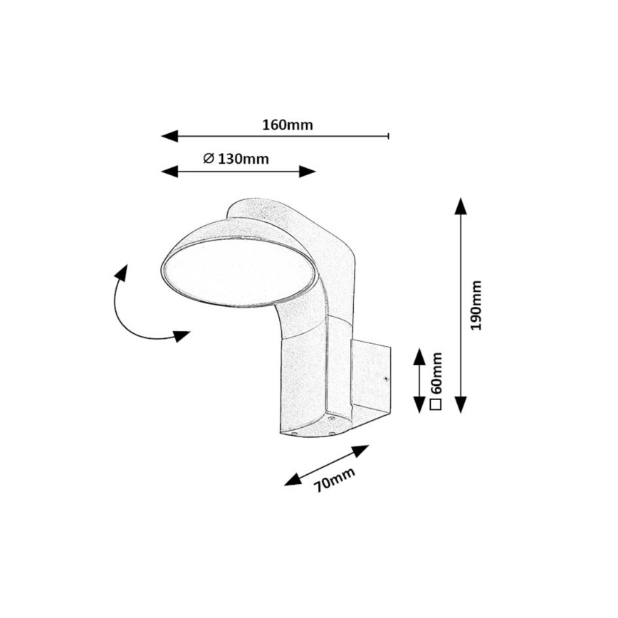 Rabalux - LED-ulkoseinävalaisin LED/12W/230V IP54