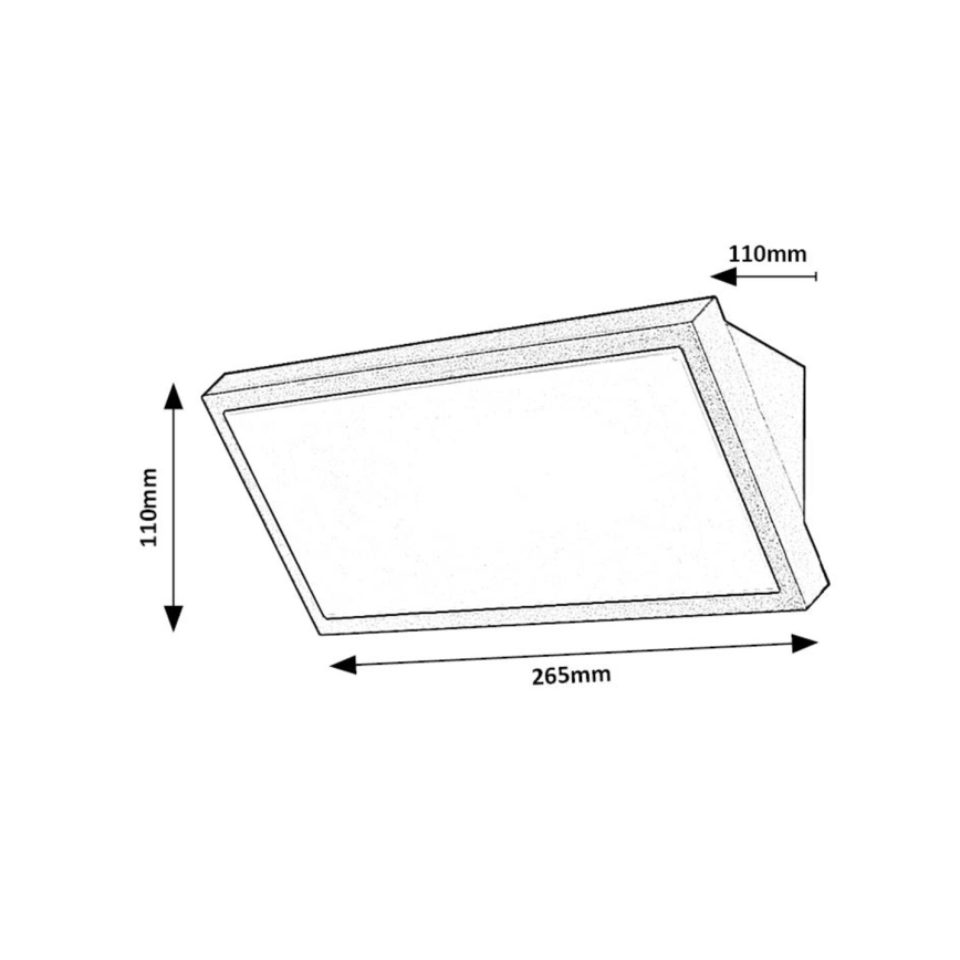 Rabalux - LED-ulkoseinävalaisin LED/18W/230V 2700/4000/6500K IP65