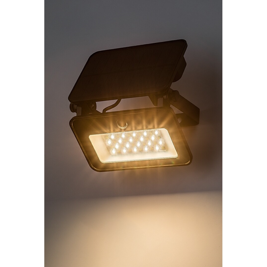 Rabalux - LED aurinkokennovalo liiketunnistimella LED/6W/3,7V 3000/4000/6500K IP65 2200 mAh