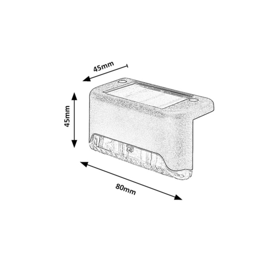 Rabalux - 4 kpl LED-aurinkoseinävalaisinta hämäräkytkimellä LED/0,06W/1,2V 300 mAh IP44