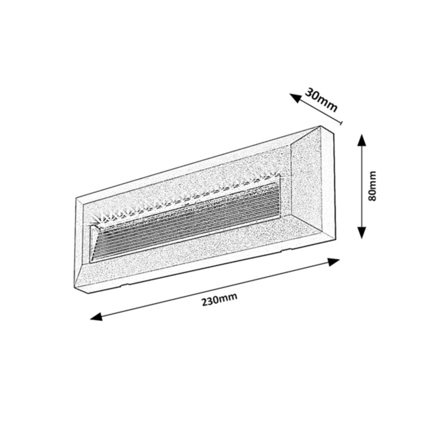 Rabalux - LED ulkoseinävalaisin LED/6W/230V IP65 musta