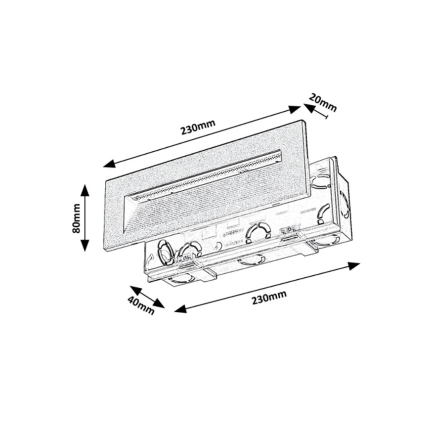 Rabalux - LED-ulkoseinävalaisin LED/6W/230V IP65 musta