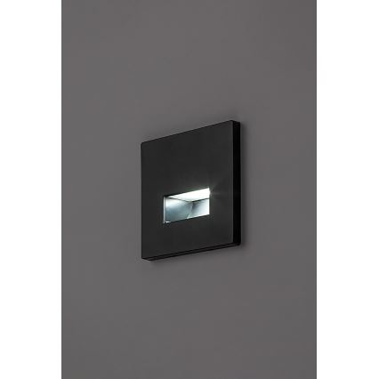 Rabalux - LED-porrasvalaisin LED/1W/230V 3000/4500/6500K musta
