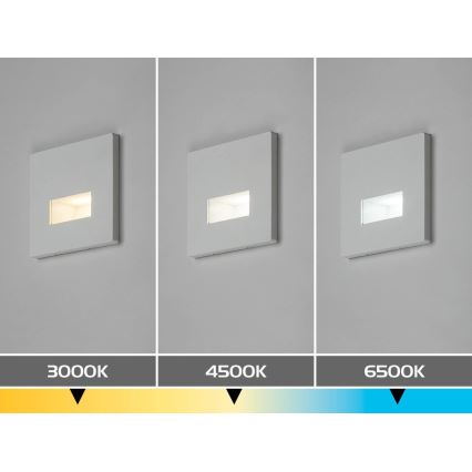 Rabalux - LED-portaikkovalaisin LED/1W/230V 3000/4500/6500K valkoinen