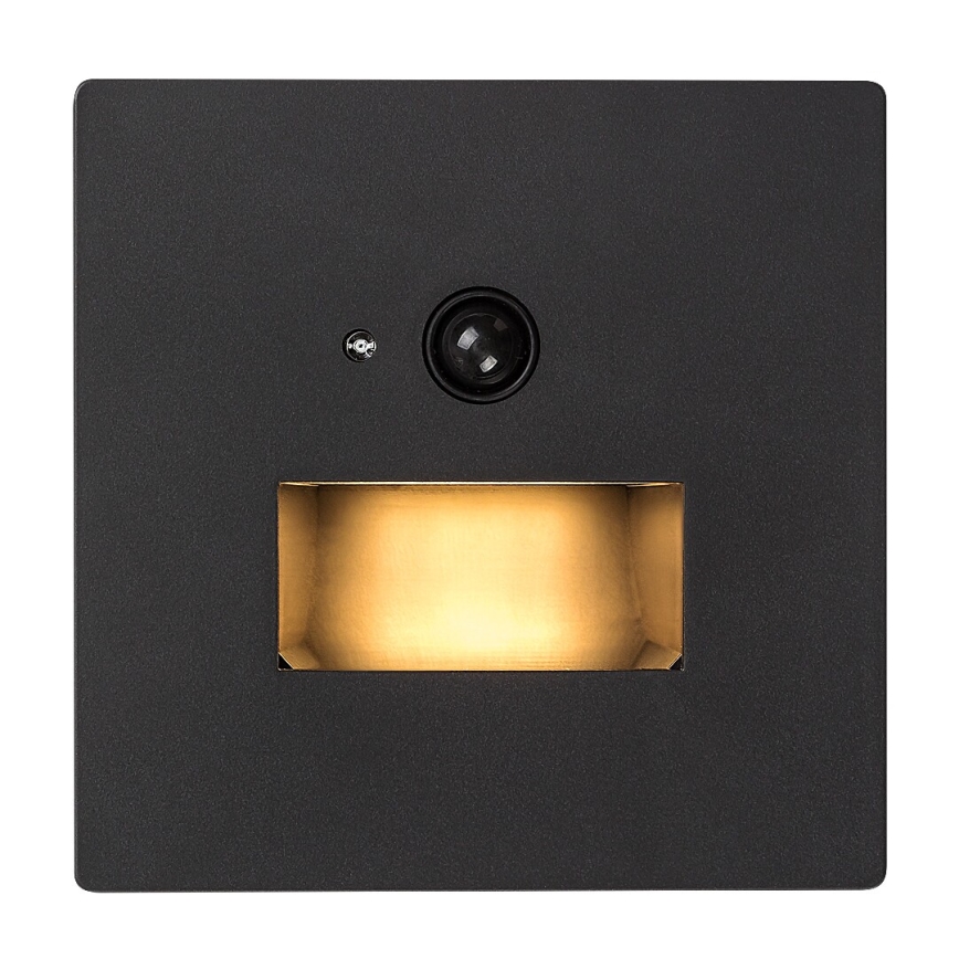 Rabalux - LED-porrasvalaisin liiketunnistimella ja hämäräkytkimellä LED/1W/230V 3000/4500/6500K musta