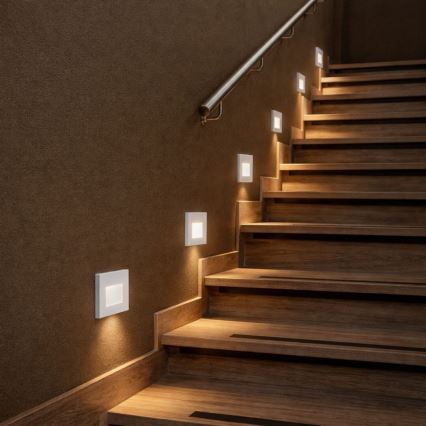 Rabalux - LED porrasvalaisin liiketunnistimella ja hämäräkytkimellä LED/1W/230V 3000/4500/6500K valkoinen