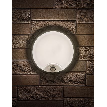 Rabalux - LED-ulkoseinävalaisin tunnistimella LED/18W/230V IP65 musta