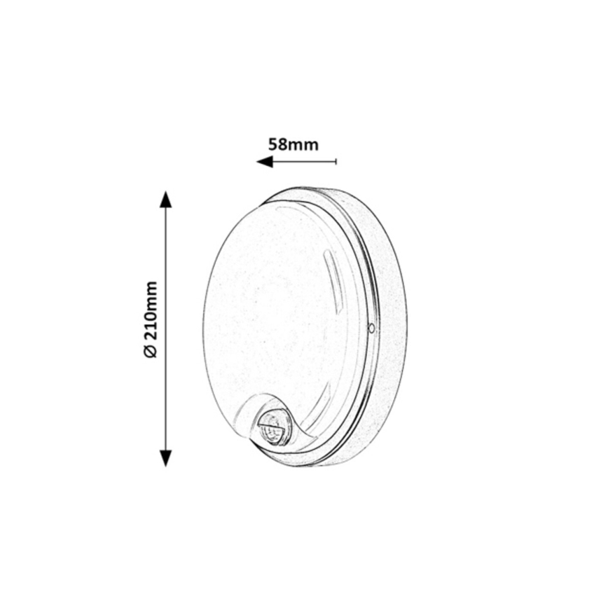 Rabalux - LED-ulkoseinävalaisin tunnistimella LED/18W/230V IP65 musta
