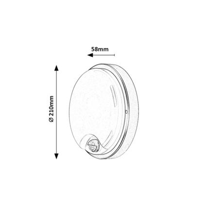 Rabalux - LED ulkoseinävalaisin liiketunnistimella LED/18W/230V IP65 valkoinen
