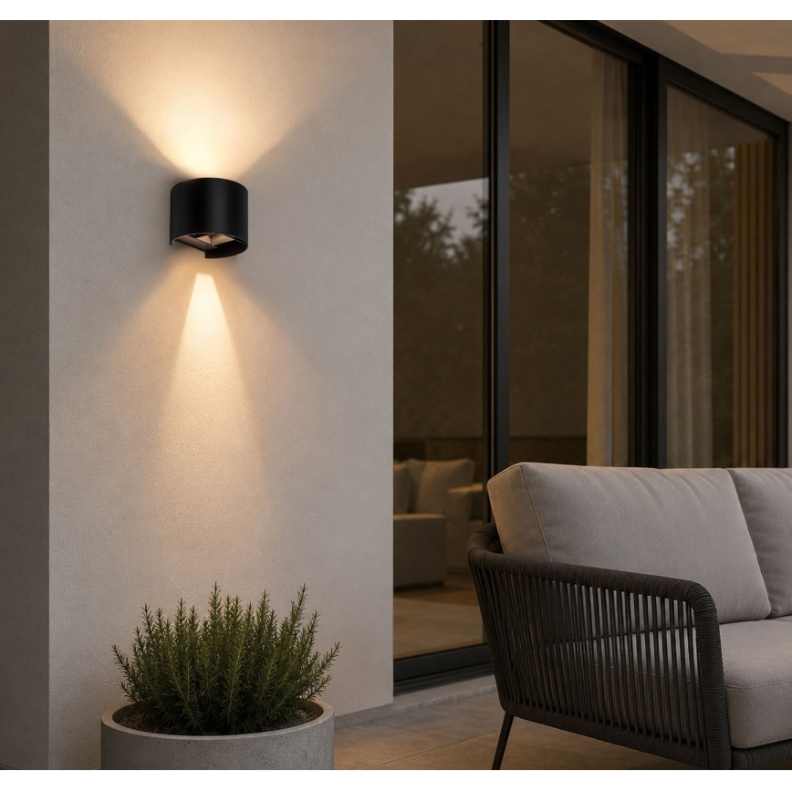 Rabalux - LED ulkoseinävalaisin LED/5W/230V 2700/4000/6500K IP54 musta
