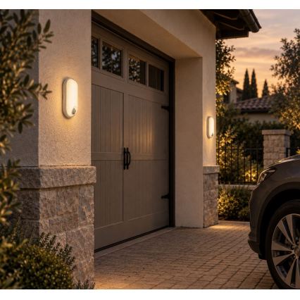 Rabalux - LED-ulkokäyttöön tarkoitettu kattovalaisin liiketunnistimella LED/15W/230V IP65 valkoinen