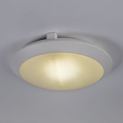 Rabalux - Ulkokattovalaisin liiketunnistimella 1xE27/9W/230V IP65 Ø30 cm valkoinen