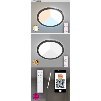 Rabalux - LED Himmennettävä ulkokattovalaisin LED/15W/230V Wi-Fi Tuya 2700-6500K IP44 + kaukosäädin