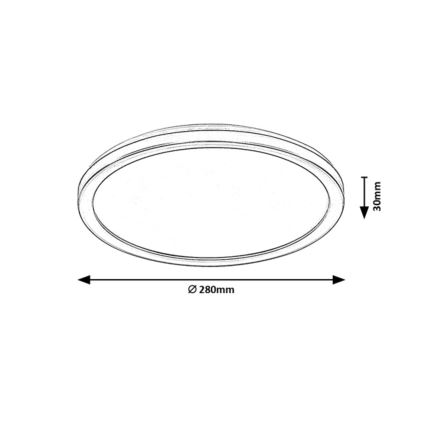 Rabalux - LED Himmennettävä ulkokattovalaisin LED/15W/230V Wi-Fi Tuya 2700-6500K IP44 + kaukosäädin