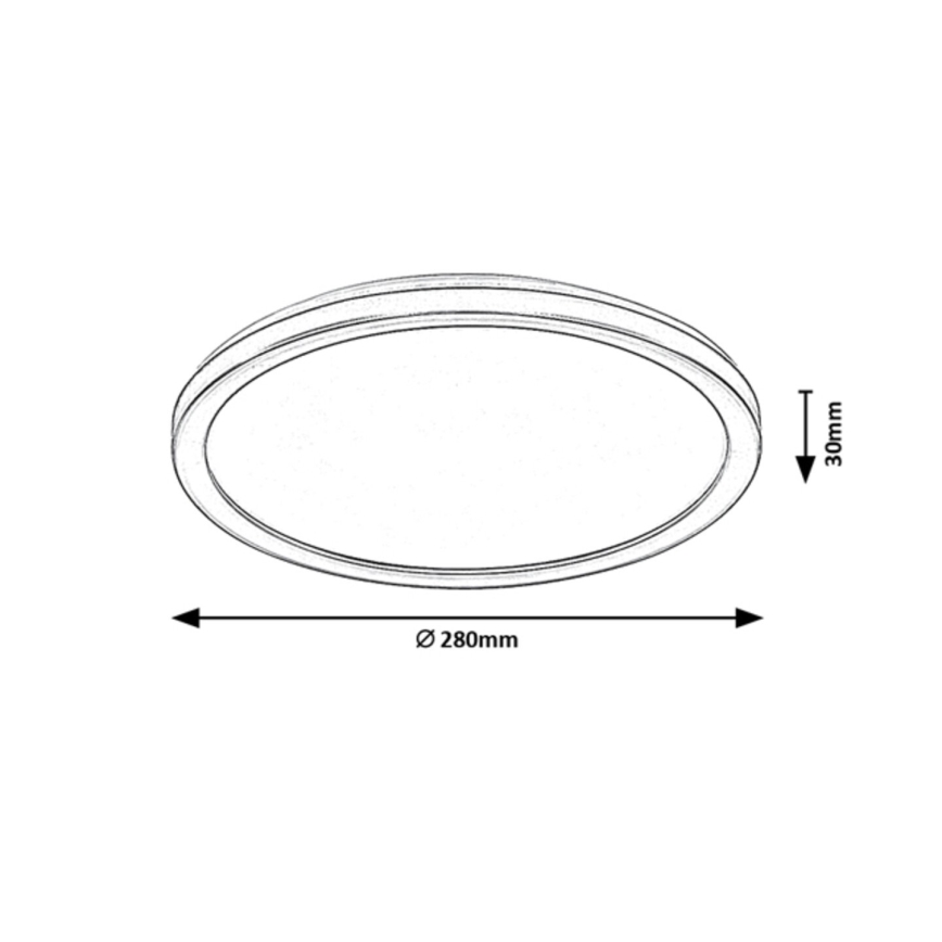Rabalux - LED Himmennettävä ulkokattovalaisin LED/15W/230V Wi-Fi Tuya 2700-6500K IP44 + kaukosäädin