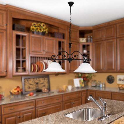 Rabalux - Kattokruunu ketjussa 2xE27/60W/230V